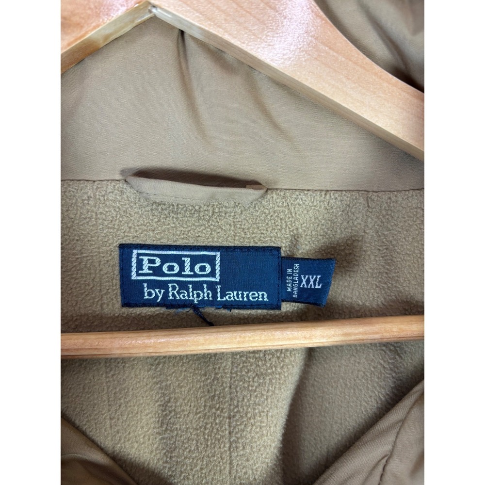 Polo Ralph Lauren Mens XXL Tan Harrington Jacket Fleece Lined Stowaway Hood - Picture 2 of 12